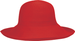 "Black Ice Victoria Hat - Red, OS Adjustable"