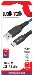 WnT 3m Sync Cable USB-C Blue