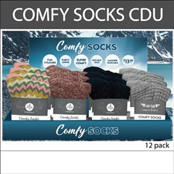 Mia AW23 Comfy Socks CDU - 12 Pack