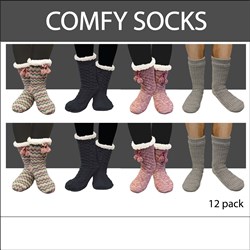 Mia AW23 Comfy Socks Polybag - 12 Pack