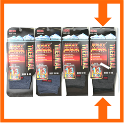 HEAT MAX Socks-Everyday-1.3-SZ11-14-Bl