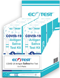 Eco Test Saliva Rapid Antigent Test 5 Pack Counter Display Unit - 6 Pack