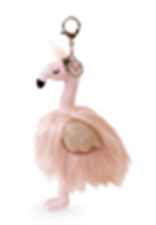 Flamingo Bag Charm Vegan Angora 18cm
