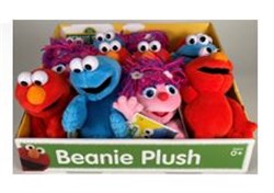 Sesame St Basic Beanie Plush 12 Pack - CDU