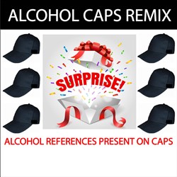 Black Tag Caps Pack - Drink Related Assorted Mix - 6 Pack