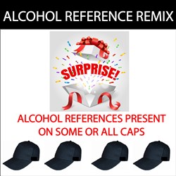 Black Tag Caps Pack - Drink Related Assorted Mix - 6 Pack