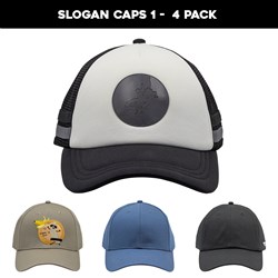 SLOGAN CAPS 1 - 4 PACK