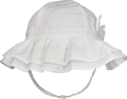 "Valerie Broderie Anglaise Hat - White, Baby"