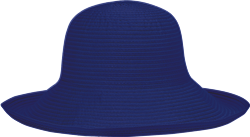 "Black Ice Victoria Hat - Navy, OS Adjustable"