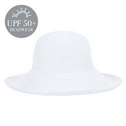 "Black Ice Victoria Hat - White, OS Adjustable"