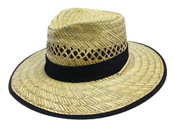 Riley Straw Hat - Natural/Black