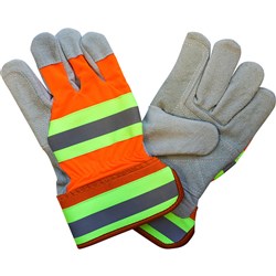 Men's Hi Vis Leather Glove