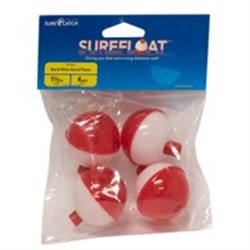 1 1/2 Inch Red/White Float - 4 Pack