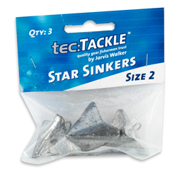 JW Tec Tackle Star Sinkers #2 3PCS