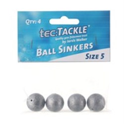 JW Tec Tackle Ball Sinkers #5 4PCS