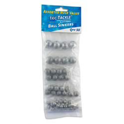 JW Tec Tackle Ball Sinkers ASSTD 50PCS