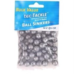 JW Tec Tackle Ball Sinkers #2 50PCS