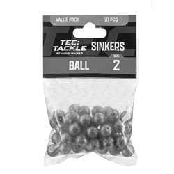 JW Tec Tackle Ball Sinkers #2 50PCS