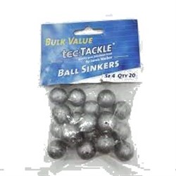 JW Tec Tackle Ball Sinkers #4 20PCS
