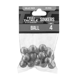 JW Tec Tackle Ball Sinkers #4 20PCS