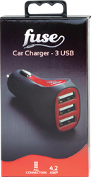 Fuse 4.2A  3USB Car Charger