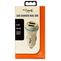 Synk Car Charger Bullet Dual USB 3.4A
