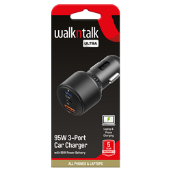 WNT Ultra 95W 3-Port Car Charger