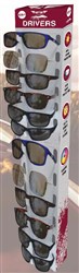 Aerial Sunglasses Drivers 12pc Clip Strip