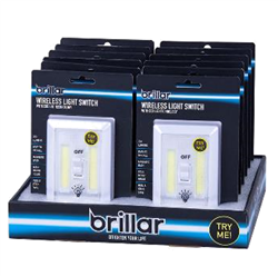 Brillar Wireless Light Switch - Counter Display Unit - 12pck