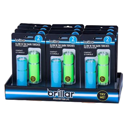 Brillar Glow Torches -  Counter Display Unit - 12pck