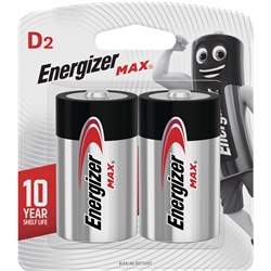 Energizer Max D 2Pk