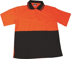 Hi Vis Short Sleeve Polo Orange-L