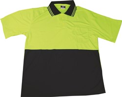 Hi Vis Short Sleeve Polo Yellow-M