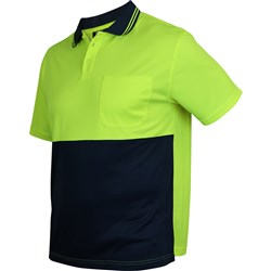 Hi Vis Short Sleeve Polo Yellow - 2XL