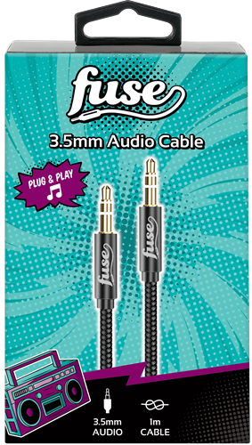Fuse Aux Cable 3.5mm Black