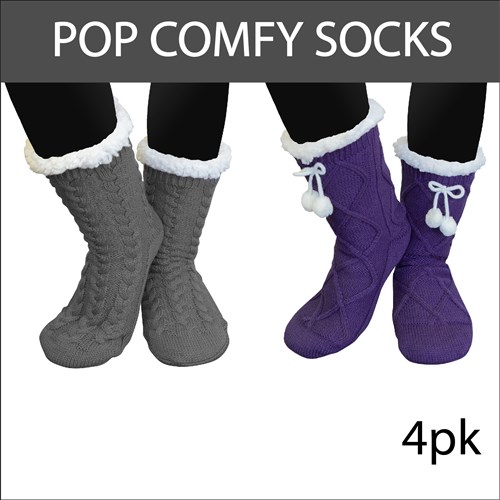 Mia AW25 Pop Colours Socks - 4 Pairs