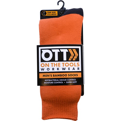 Men's Bamboo Sock -  Orange