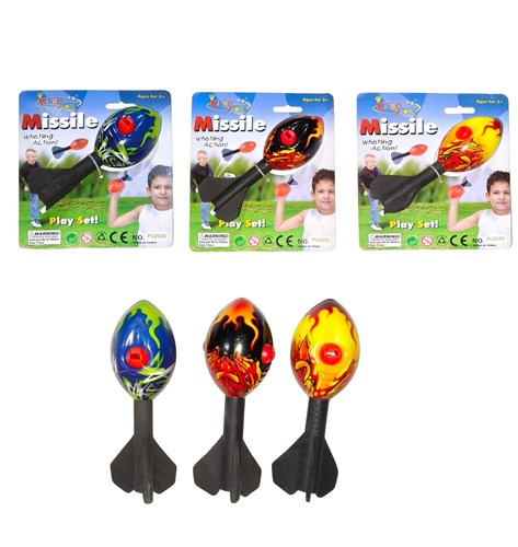 Mini Missile with Whistle Action 16cm Asst