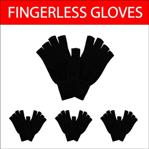 GLOVES ESS FINGERLESS - 4 PACK