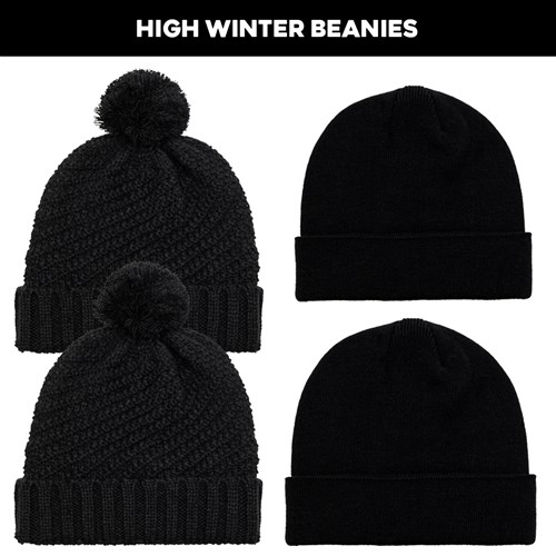 HIGH WINTER BEANIES - 4 PACK