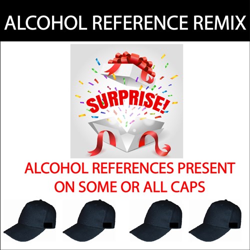 Black Tag Caps Pack - Drink Related Assorted Mix - 6 Pack