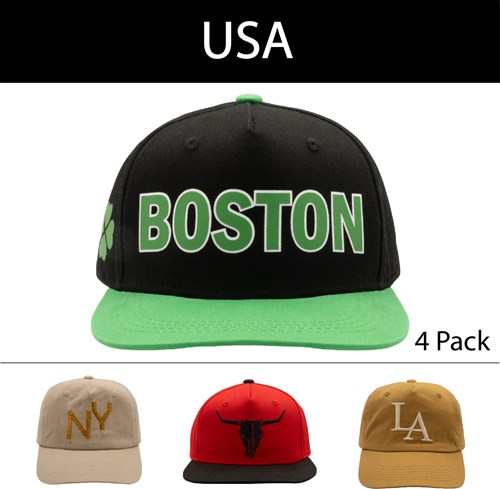 USA CAPS - 4 PACK
