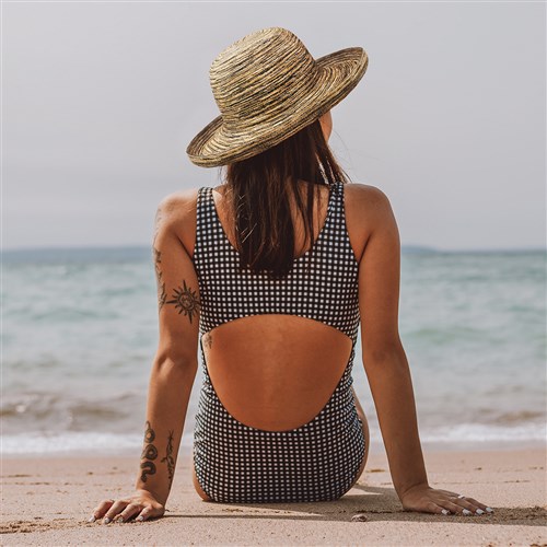 Black Ice Brenda Sun Hat - Stone OS Adjustable