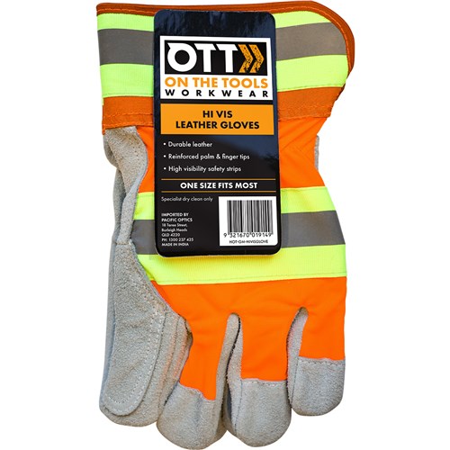 Men's Hi Vis Leather Glove