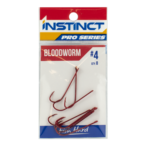 Instinct Pro Hook Bloodworm Red #4