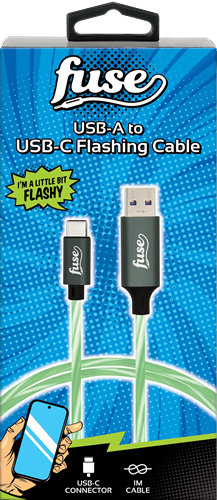 USBグリーン1 Sync Cable - Fuse USB-A to USB-C Cable LED Green - Pacific