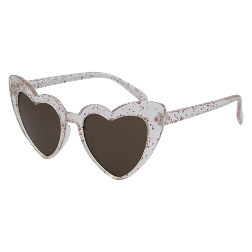 KI 7453 Pink Glitter Heart Brown