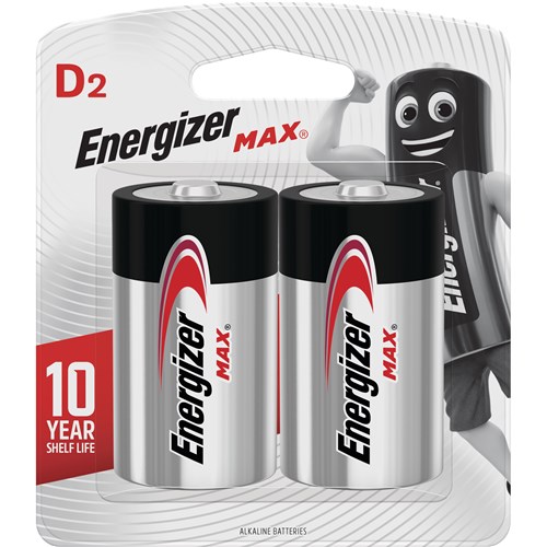 Energizer Max D 2Pk