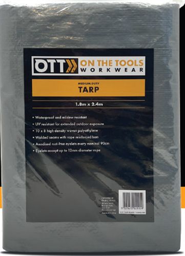 OTT Tarpaulin Silver MD 1.8m x 2.4m